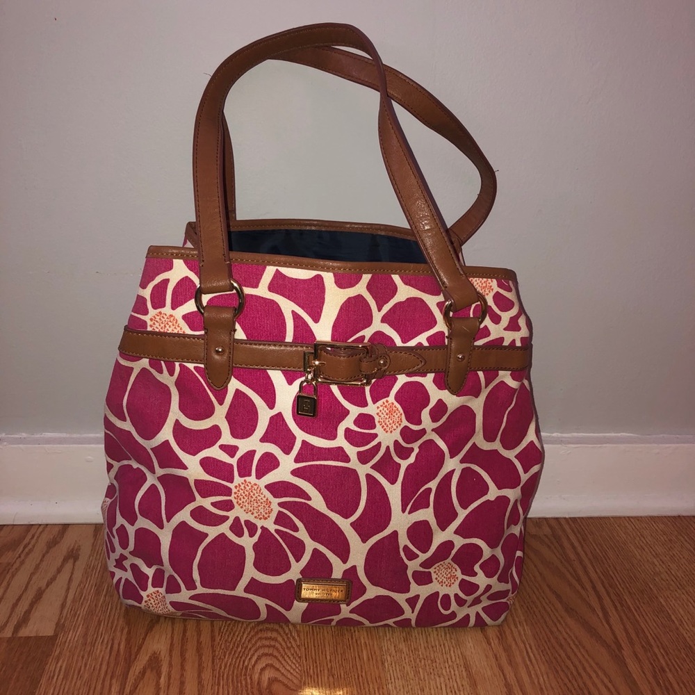 Tommy Hilfiger Spring Floral Canvas Tote